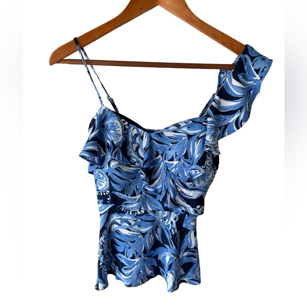 NWT Lilly Pulitzer Auria Top + Avery Crop Pant Sz 0 You’re The Zest Navy - Picture 2 of 9